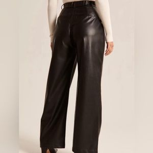 Abercrombie & Fitch Tailored Vegan Leather Trouser Pants, Size M
